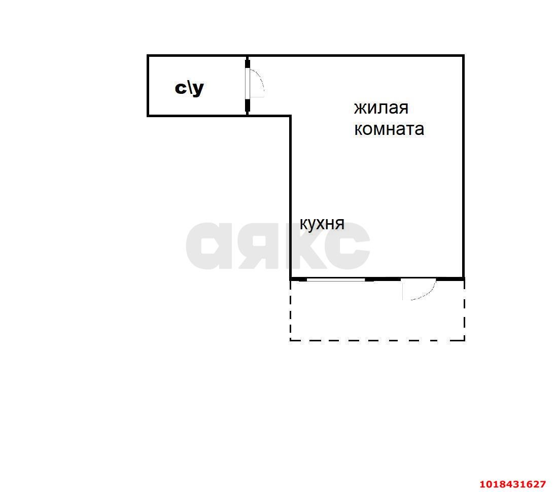 Фото №10: Студия 13&nbsp;м², 1/1&nbsp;эт. - Краснодар, Центральный внутригородской округ, мкр. Центральный, ул. Комсомольская, 78