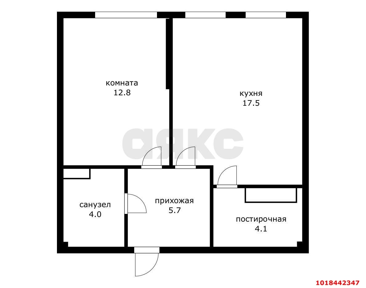 Фото №10: 1-комнатная квартира 44&nbsp;м², 13/16&nbsp;эт. - Краснодар, Прикубанский внутригородской округ, мкр. Догма Парк, ул. Марины Цветаевой, 7к2
