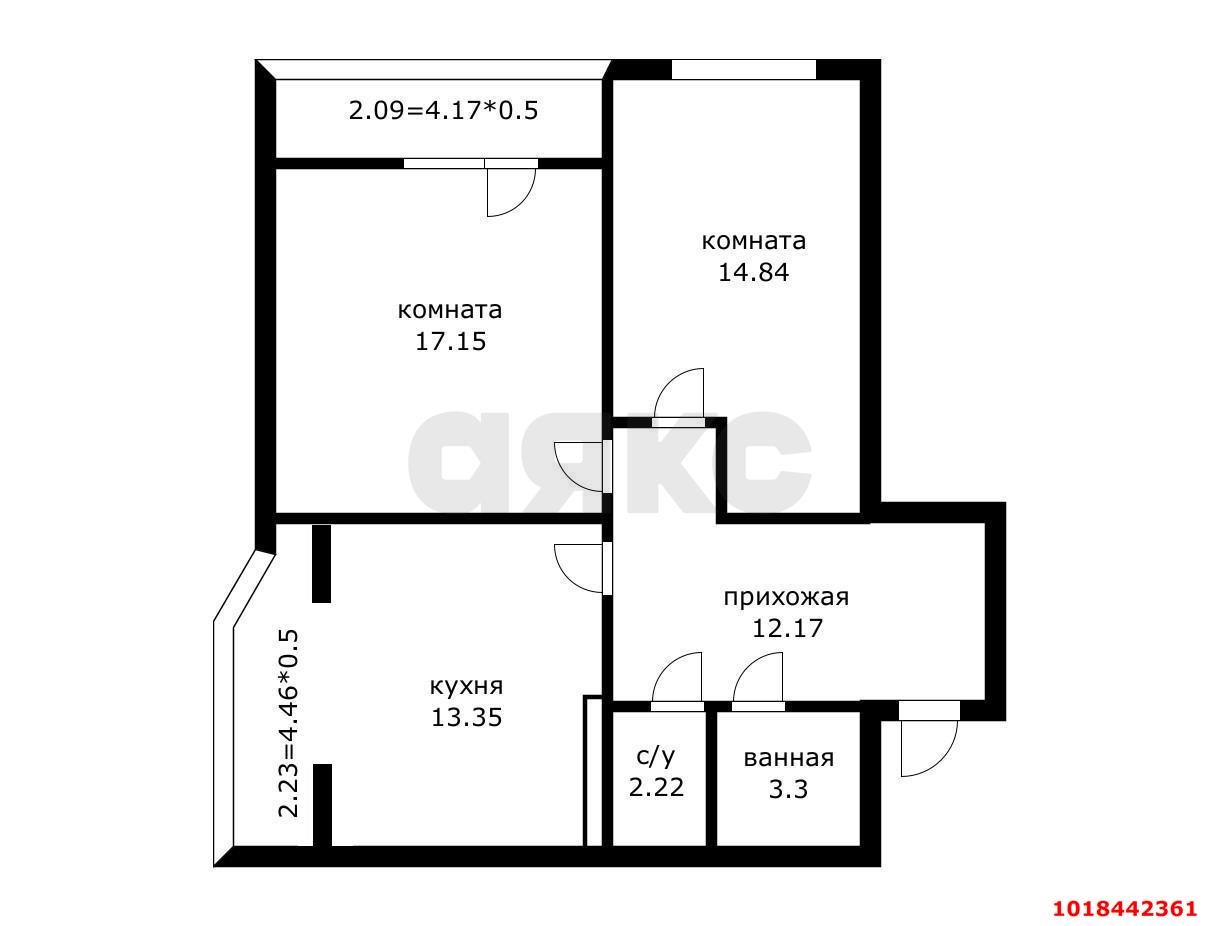 Фото №21: 2-комнатная квартира 67&nbsp;м², 14/24&nbsp;эт. - Краснодар, Прикубанский внутригородской округ, ЖК Губернский, мкр. 1-й квартал, ул. Домбайская, 57