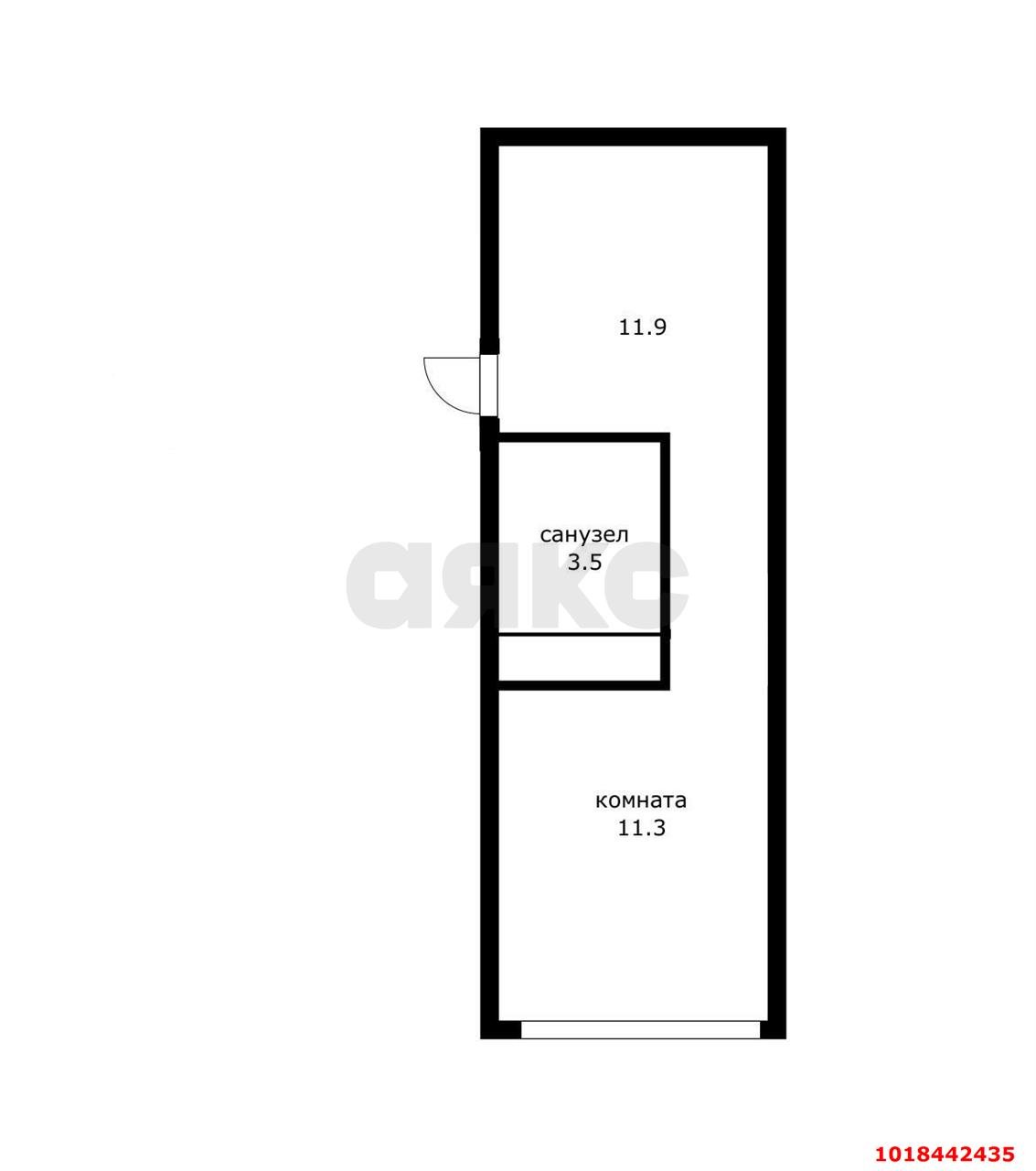 Фото №7: Студия 29&nbsp;м², 15/17&nbsp;эт. - Краснодар, Карасунский внутригородской округ, ЖК Грин Парк, мкр. Участок № 35, ул. имени Дмитрия Благоева, 29к2