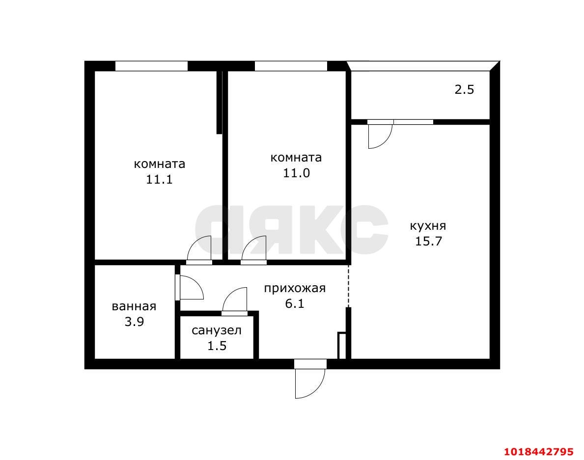 Фото №20: 2-комнатная квартира 55&nbsp;м², 3/9&nbsp;эт. - Краснодар, Прикубанский внутригородской округ, мкр. жилой комплекс Новые Сезоны, ул. Скандинавская, 1к10