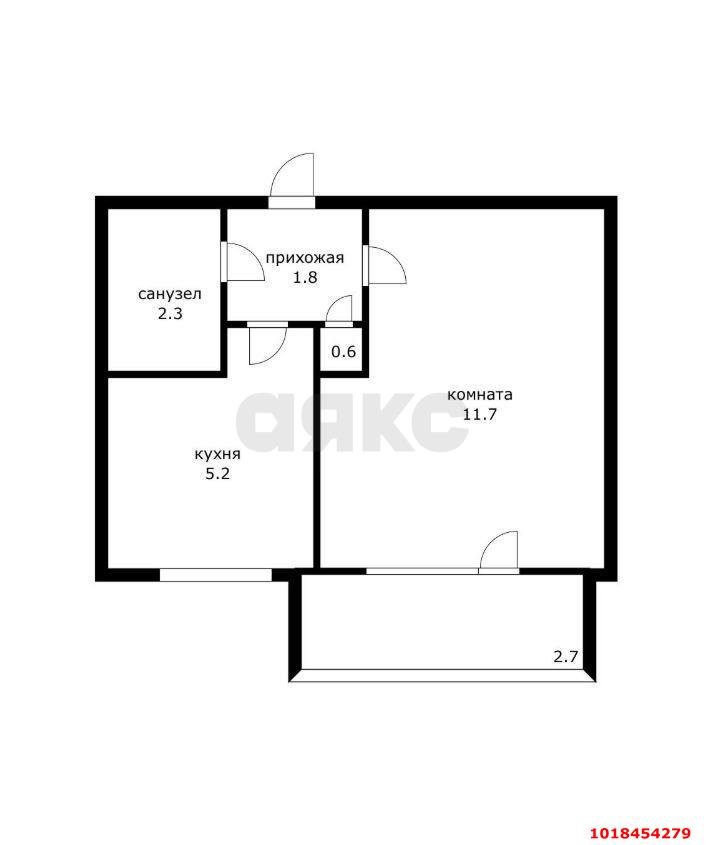 Фото №10: 1-комнатная квартира 25&nbsp;м², 3/5&nbsp;эт. - Краснодар, Прикубанский внутригородской округ, мкр. Завод Измерительных Приборов, ул. Московская, 86