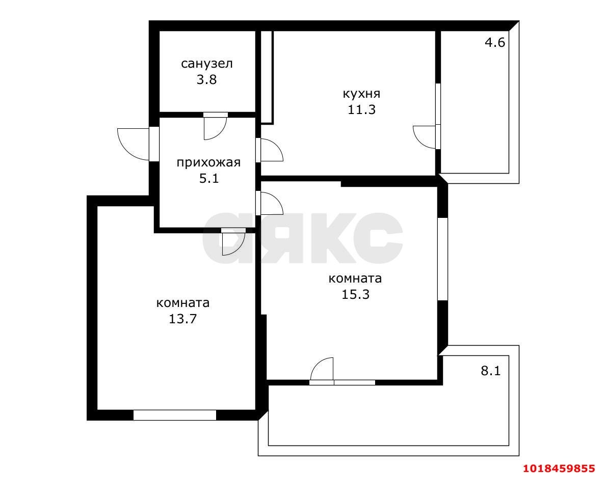 Фото №15: 2-комнатная квартира 49&nbsp;м², 6/23&nbsp;эт. - Краснодар, Прикубанский внутригородской округ, мкр. жилой комплекс Отражение, ул. Конгрессная, 41