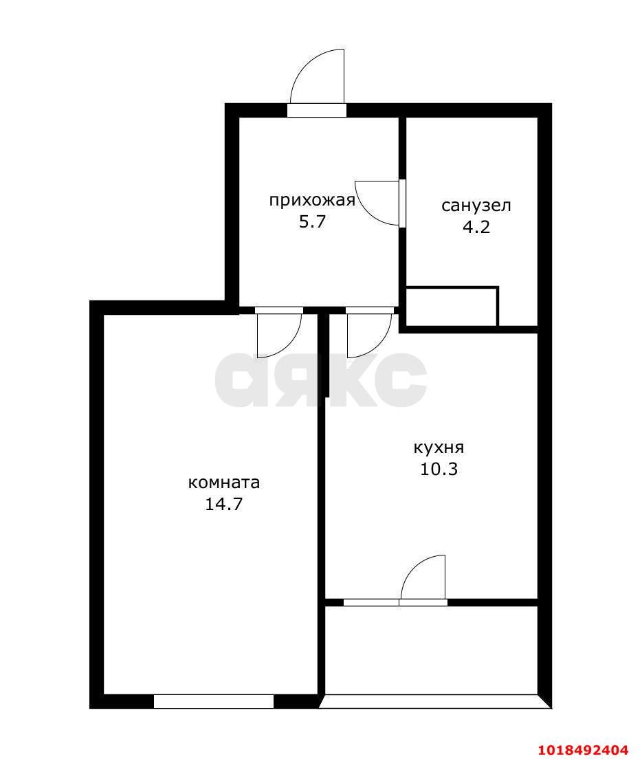 Фото №14: 1-комнатная квартира 37&nbsp;м², 23/24&nbsp;эт. - Знаменский, Карасунский внутригородской округ, мкр. Родные Просторы, ул. Природная, 10Бк21