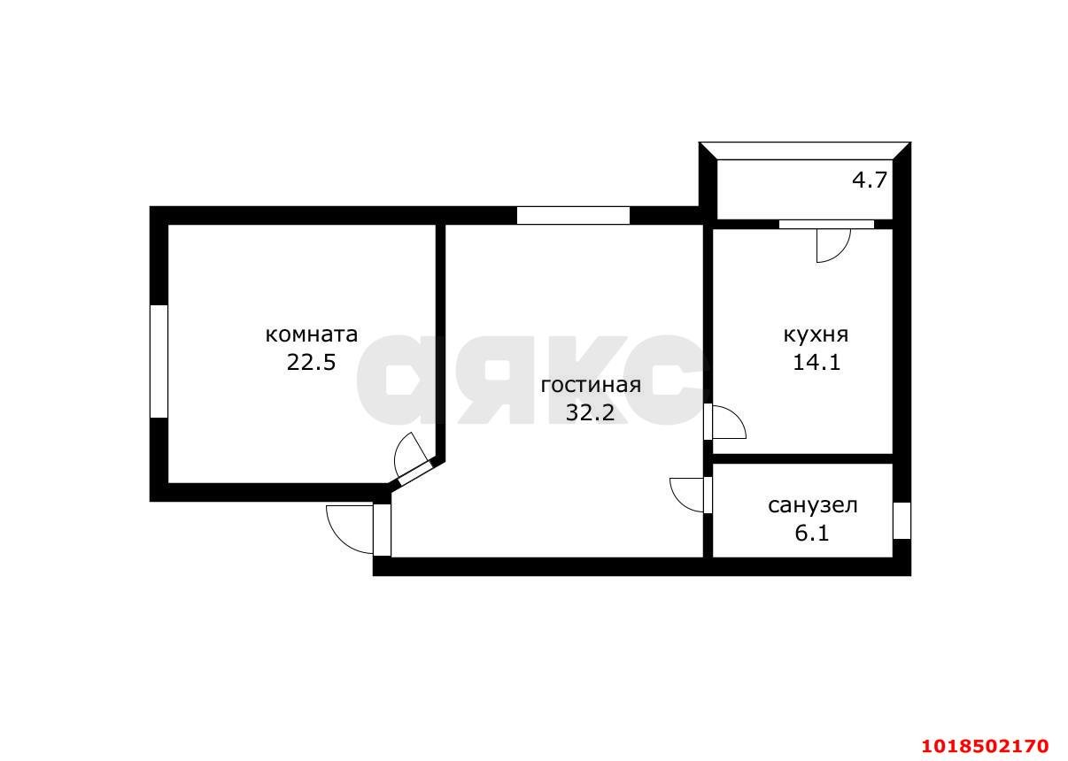 Фото №12: 2-комнатная квартира 79&nbsp;м², 2/3&nbsp;эт. - Краснодар, Карасунский внутригородской округ, ж/р Новознаменский, ул. Покровская, 25