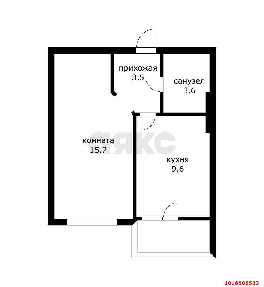 Фото №11: 1-комнатная квартира 35&nbsp;м², 2/3&nbsp;эт. - Пригородный, Карасунский внутригородской округ, мкр. Алтайский, ул. Болгарская, 12