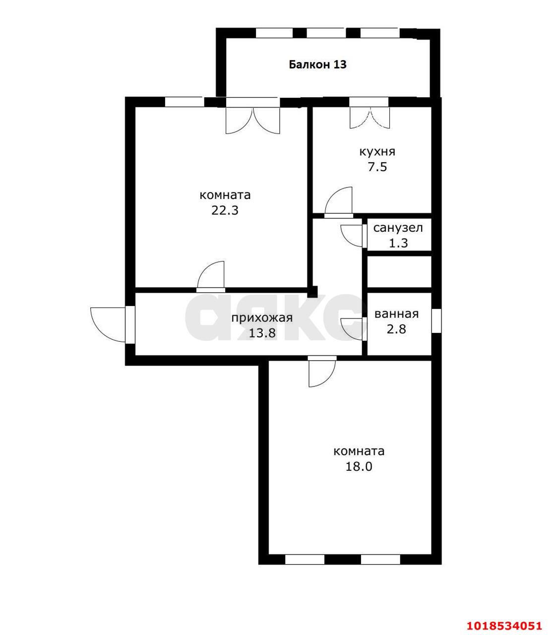 Фото №19: 2-комнатная квартира 78&nbsp;м², 2/3&nbsp;эт. - Краснодар, Западный внутригородской округ, мкр. Центральный, ул. Рашпилевская, 49