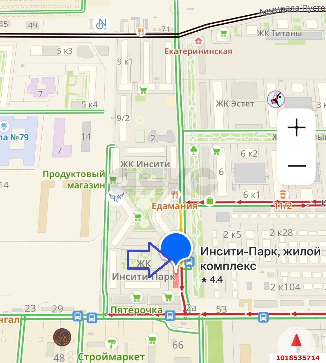 Фото №12: Торговое помещение 60&nbsp;м², 1/10&nbsp;эт. - Краснодар, Прикубанский внутригородской округ, Россинского, мкр. жилой комплекс Инсити-Парк, ул. Командорская, 1/3