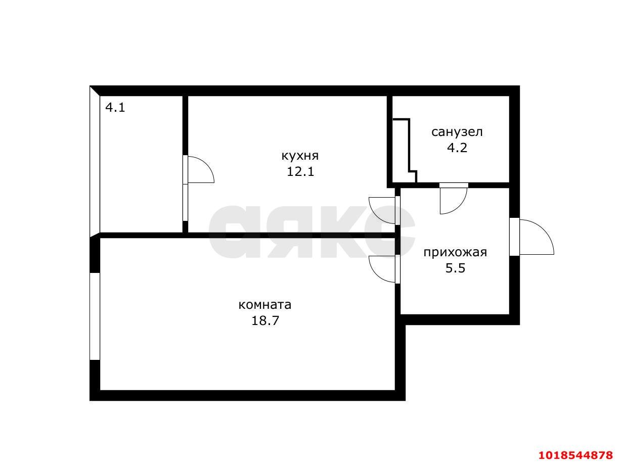 Фото №8: 1-комнатная квартира 40&nbsp;м², 11/24&nbsp;эт. - Краснодар, Прикубанский внутригородской округ, ЖК Губернский, мкр. 4-й квартал, ул. Боспорская, 6