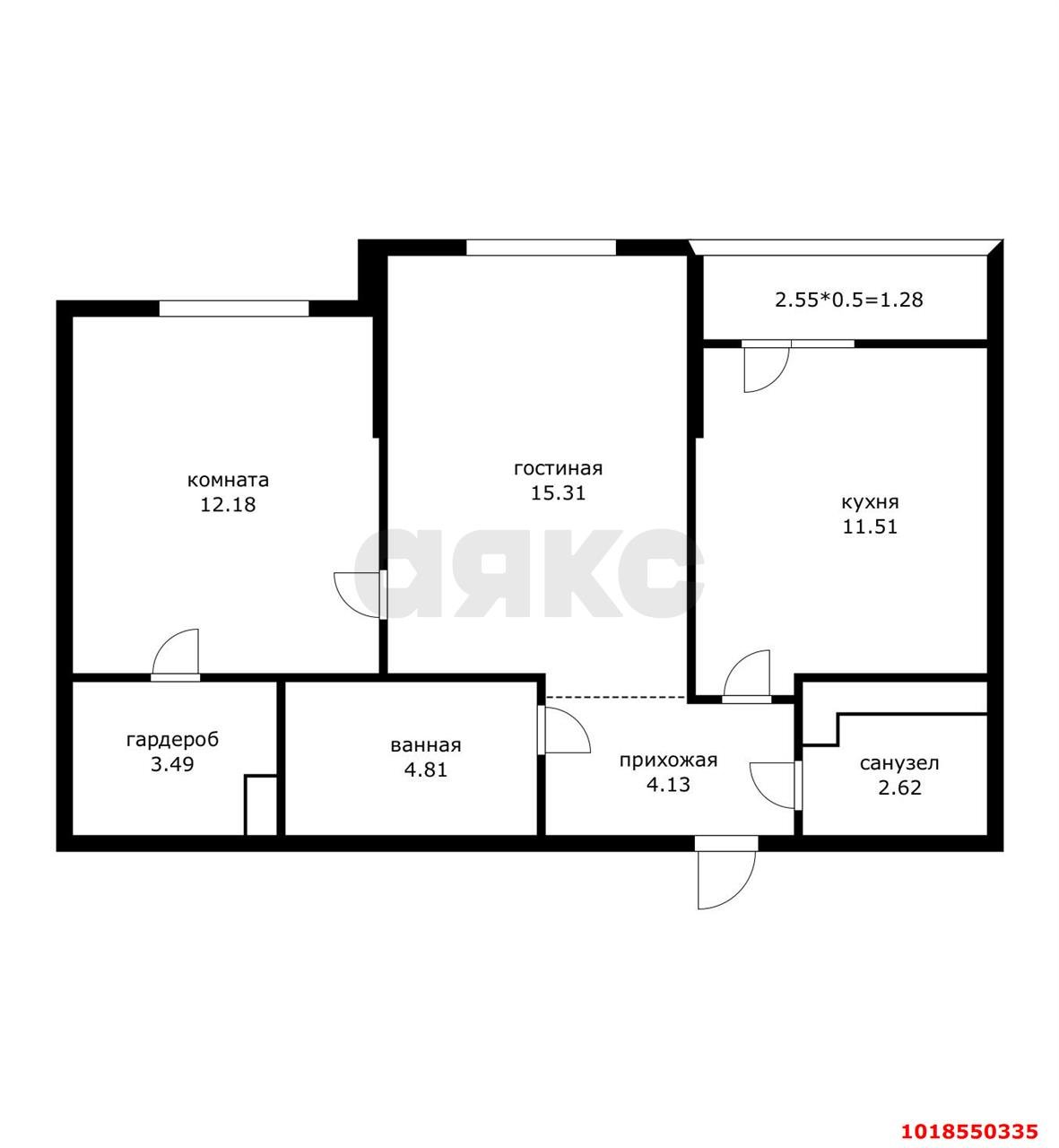 Фото №2: 2-комнатная квартира 54&nbsp;м², 7/10&nbsp;эт. - Краснодар, Прикубанский внутригородской округ, мкр. жилой комплекс Облака, ул. имени Генерала Корнилова, 9к2