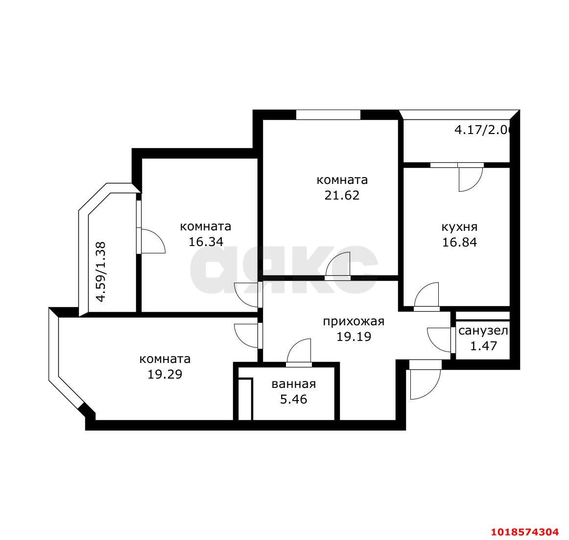 Фото №21: 3-комнатная квартира 100&nbsp;м², 5/20&nbsp;эт. - Краснодар, Западный внутригородской округ, мкр. Фестивальный, ул. Морская, 43