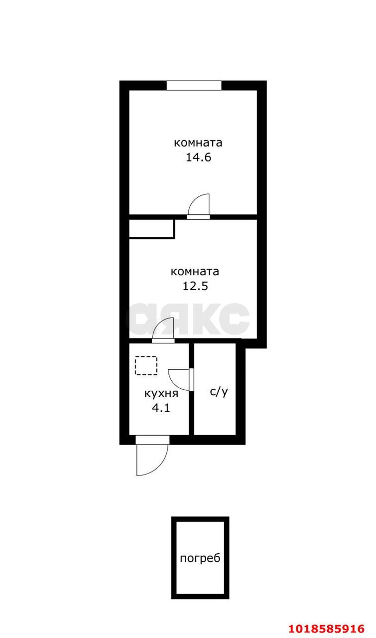 Фото №13: 2-комнатная квартира 27&nbsp;м², 1/1&nbsp;эт. - Краснодар, Прикубанский внутригородской округ, мкр. отделение № 2 Агрофирмы Солнечная, 9