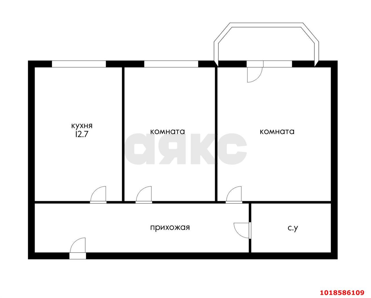 Фото №14: 2-комнатная квартира 58&nbsp;м², 3/3&nbsp;эт. - Новая Адыгея, мкр. жилой комплекс Тургеневский-2, ул. Тургеневское шоссе, 25/4В