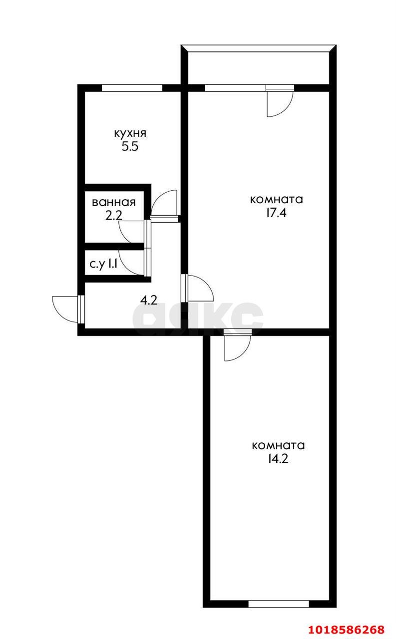Фото №16: 2-комнатная квартира 44&nbsp;м², 4/5&nbsp;эт. - Краснодар, Западный внутригородской округ, мкр. Горгаз, ул. Станкостроительная, 24