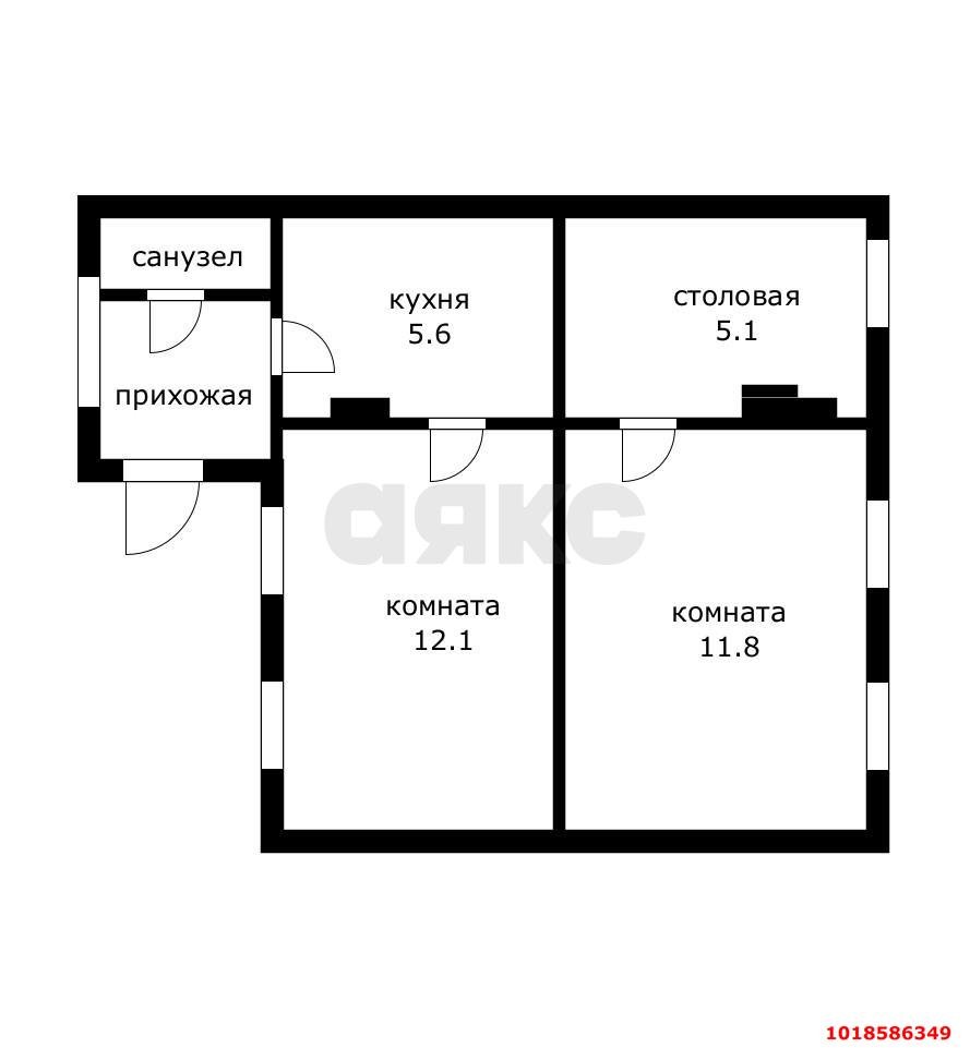 Фото №8: 2-комнатная квартира 38&nbsp;м², 1/1&nbsp;эт. - Краснодар, Центральный внутригородской округ, мкр. Центральный, ул. Гоголя, 116