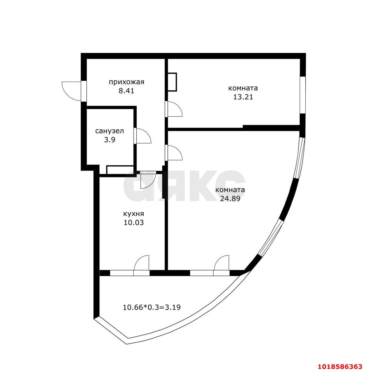 Фото №25: 2-комнатная квартира 71&nbsp;м², 5/17&nbsp;эт. - Краснодар, Прикубанский внутригородской округ, Россинского, мкр. жилой комплекс Символ, ул. Командорская, 9/1