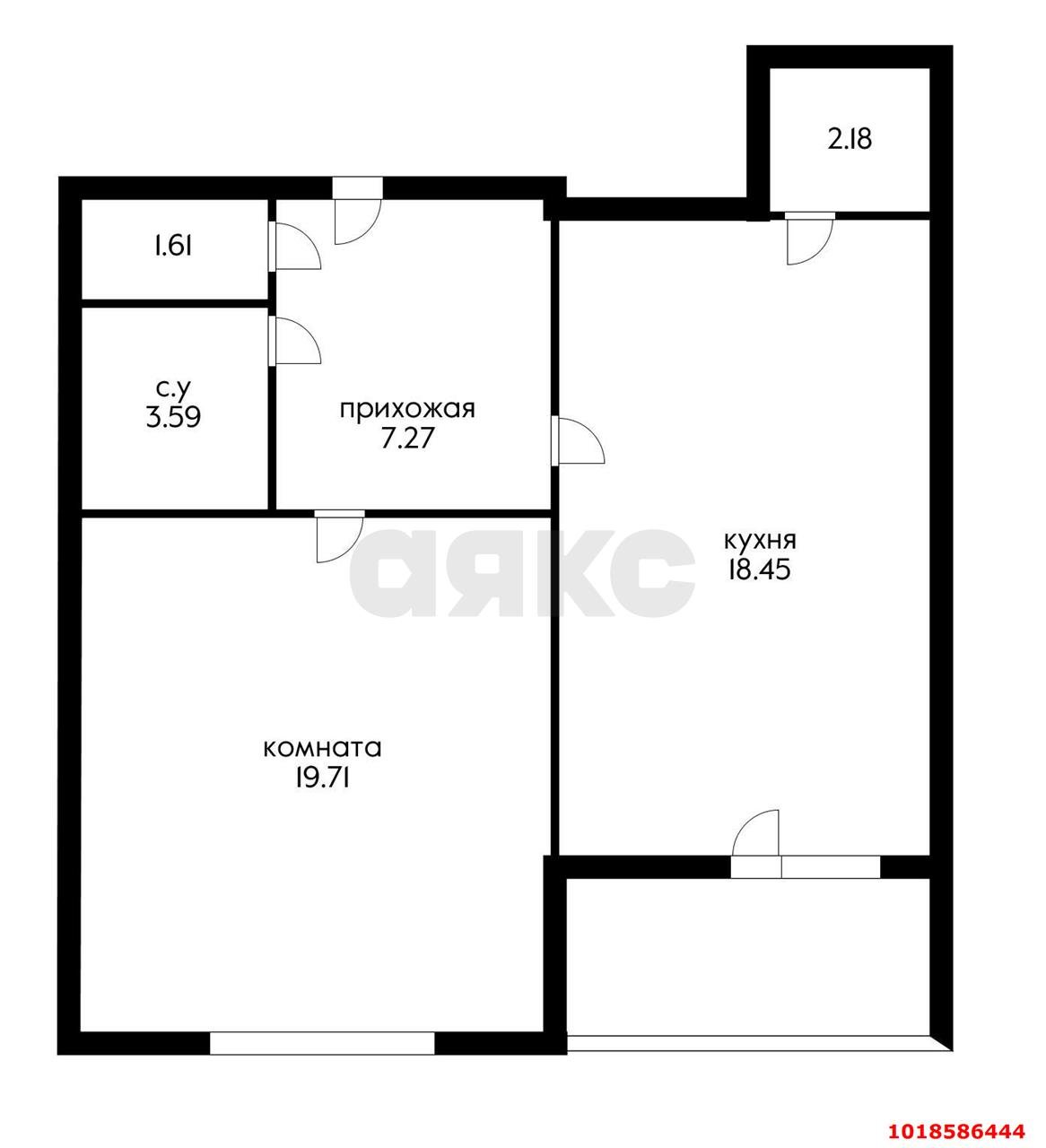 Фото №11: 1-комнатная квартира 57&nbsp;м², 5/10&nbsp;эт. - Краснодар, Прикубанский внутригородской округ, мкр. Краевая Клиническая Больница, ул. Черкасская, 55