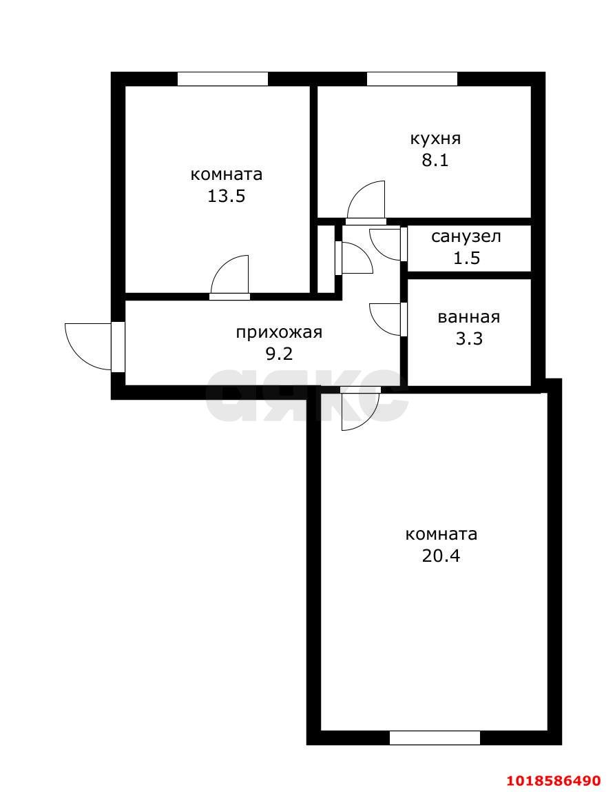 Фото №5: 2-комнатная квартира 56&nbsp;м², 1/5&nbsp;эт. - Краснодар, Западный внутригородской округ, мкр. Центральный, ул. Кирова, 50