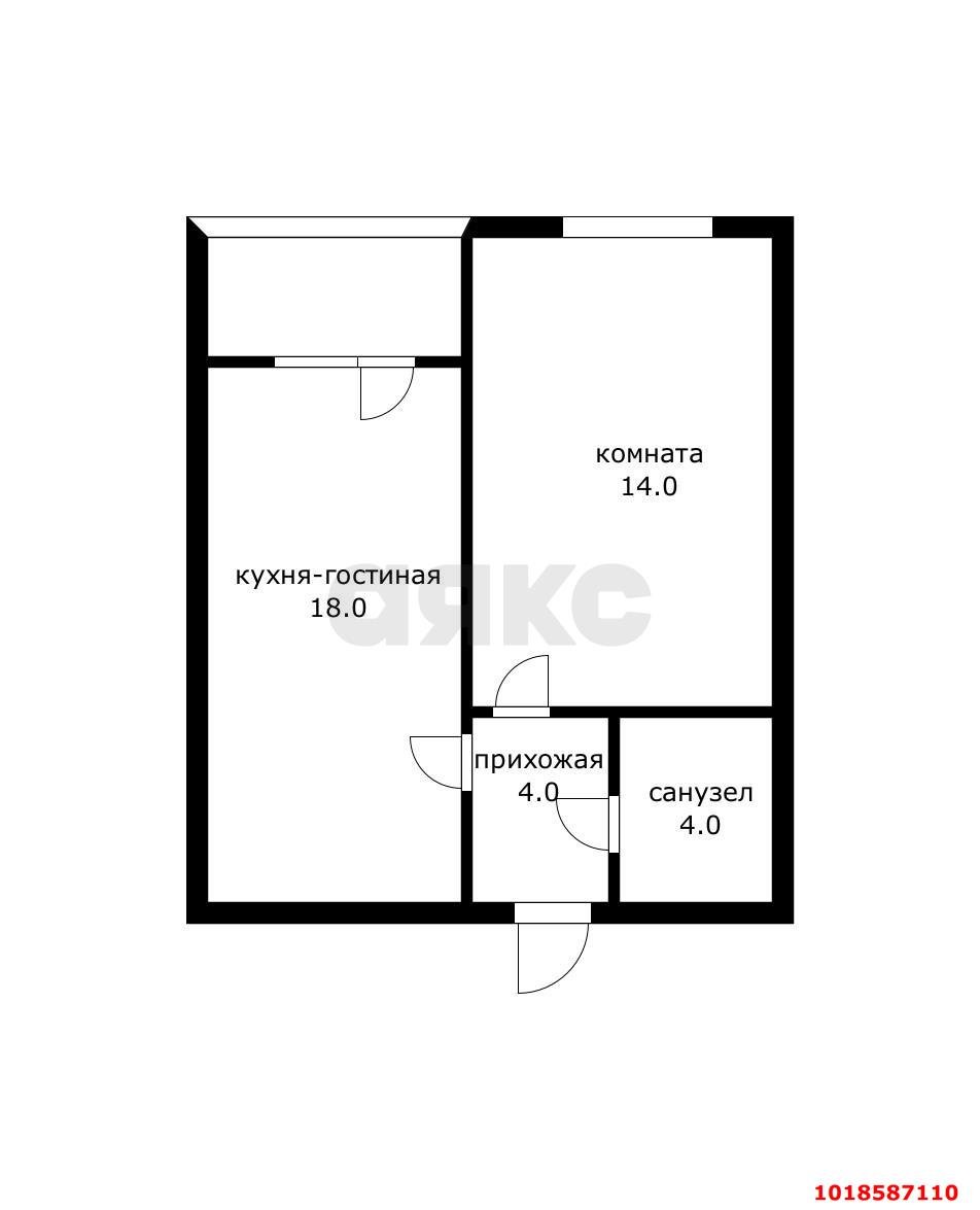 Фото №23: 1-комнатная квартира 39&nbsp;м², 8/10&nbsp;эт. - Краснодар, Прикубанский внутригородской округ, мкр. жилой комплекс Жилой Квартал, ул. Шевцова, 8