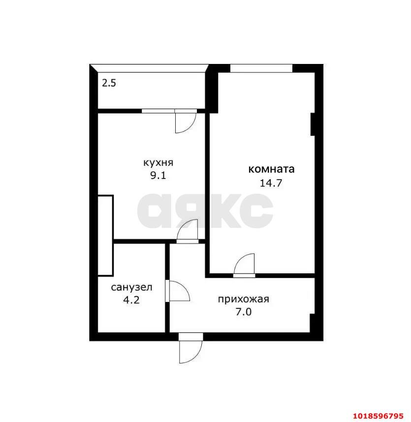 Фото №7: 1-комнатная квартира 39&nbsp;м², 8/10&nbsp;эт. - Яблоновский, мкр. ЖК Компаньон-Сити, ул. Шоссейная, 63к11