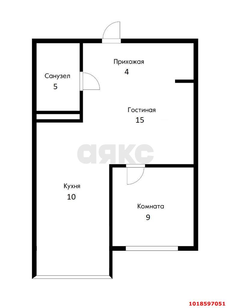 Фото №17: 1-комнатная квартира 37&nbsp;м², 10/17&nbsp;эт. - Краснодар, Прикубанский внутригородской округ, ЖК Парус, мкр. Музыкальный, ул. имени Сергея Есенина, 110к1
