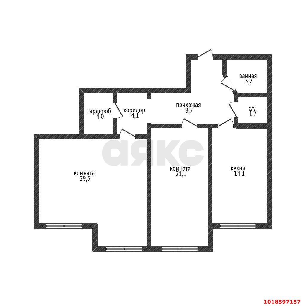 Фото №12: 2-комнатная квартира 90&nbsp;м², 1/16&nbsp;эт. - Краснодар, Прикубанский внутригородской округ, мкр. 9-й километр, ул. Ярославская, 113