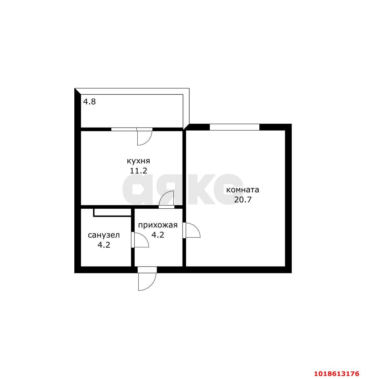Фото №12: 1-комнатная квартира 40&nbsp;м², 19/24&nbsp;эт. - Краснодар, Карасунский внутригородской округ, жилой комплекс На Магистральной, мкр. Камвольно-суконный Комбинат, ул. Магистральная, 11
