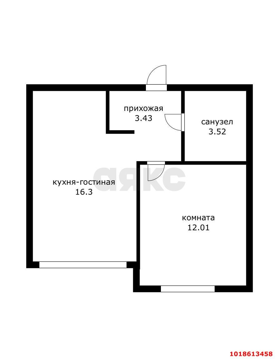 Фото №30: 1-комнатная квартира 36&nbsp;м², 5/9&nbsp;эт. - Краснодар, Прикубанский внутригородской округ, мкр. жилой комплекс Облака, ул. имени Генерала Корнилова, 10