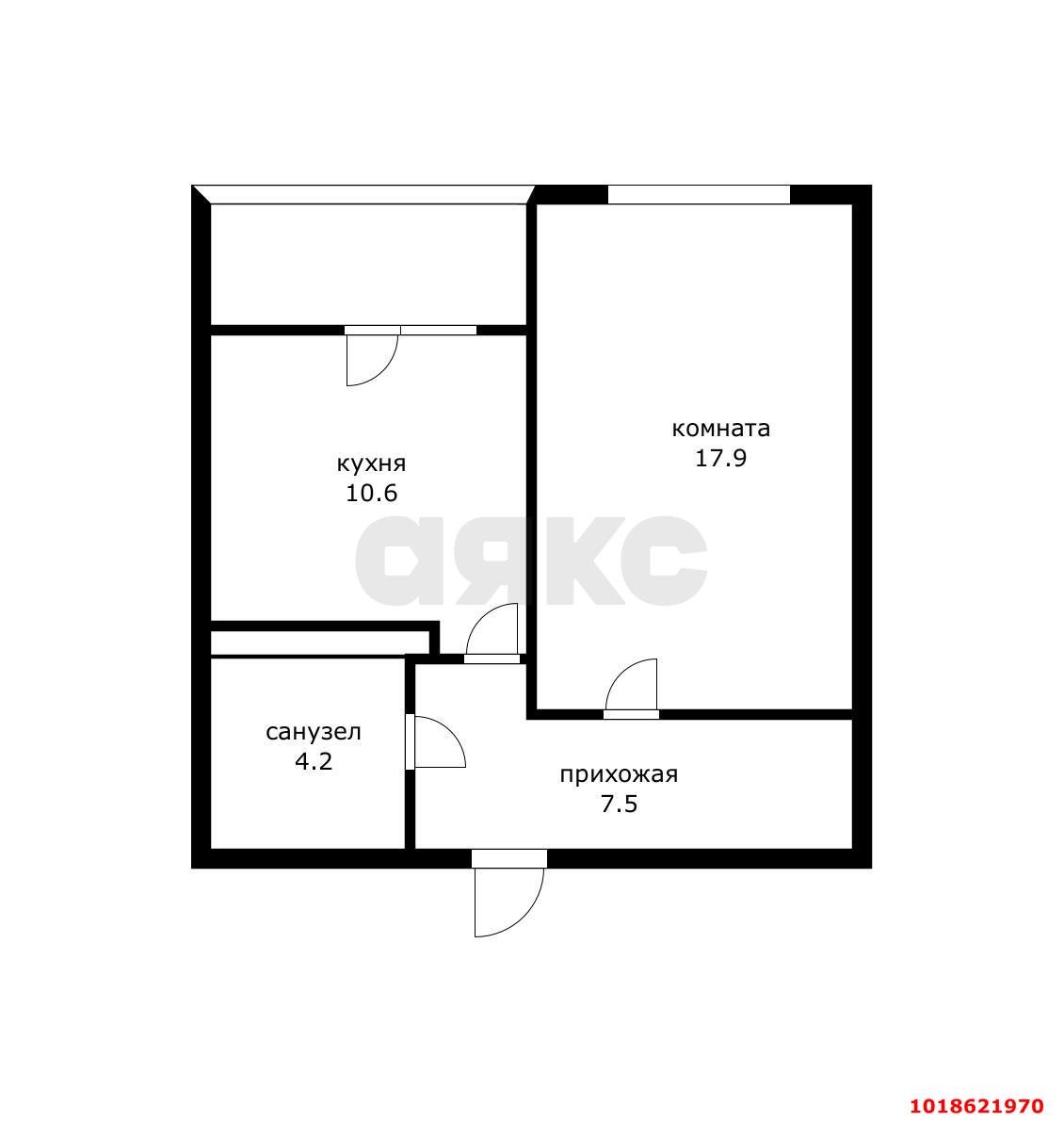 Фото №10: 1-комнатная квартира 40&nbsp;м², 9/24&nbsp;эт. - Краснодар, Прикубанский внутригородской округ, 40 лет Победы, мкр. жилой комплекс Достоевский, ул. Достоевского, 84/1