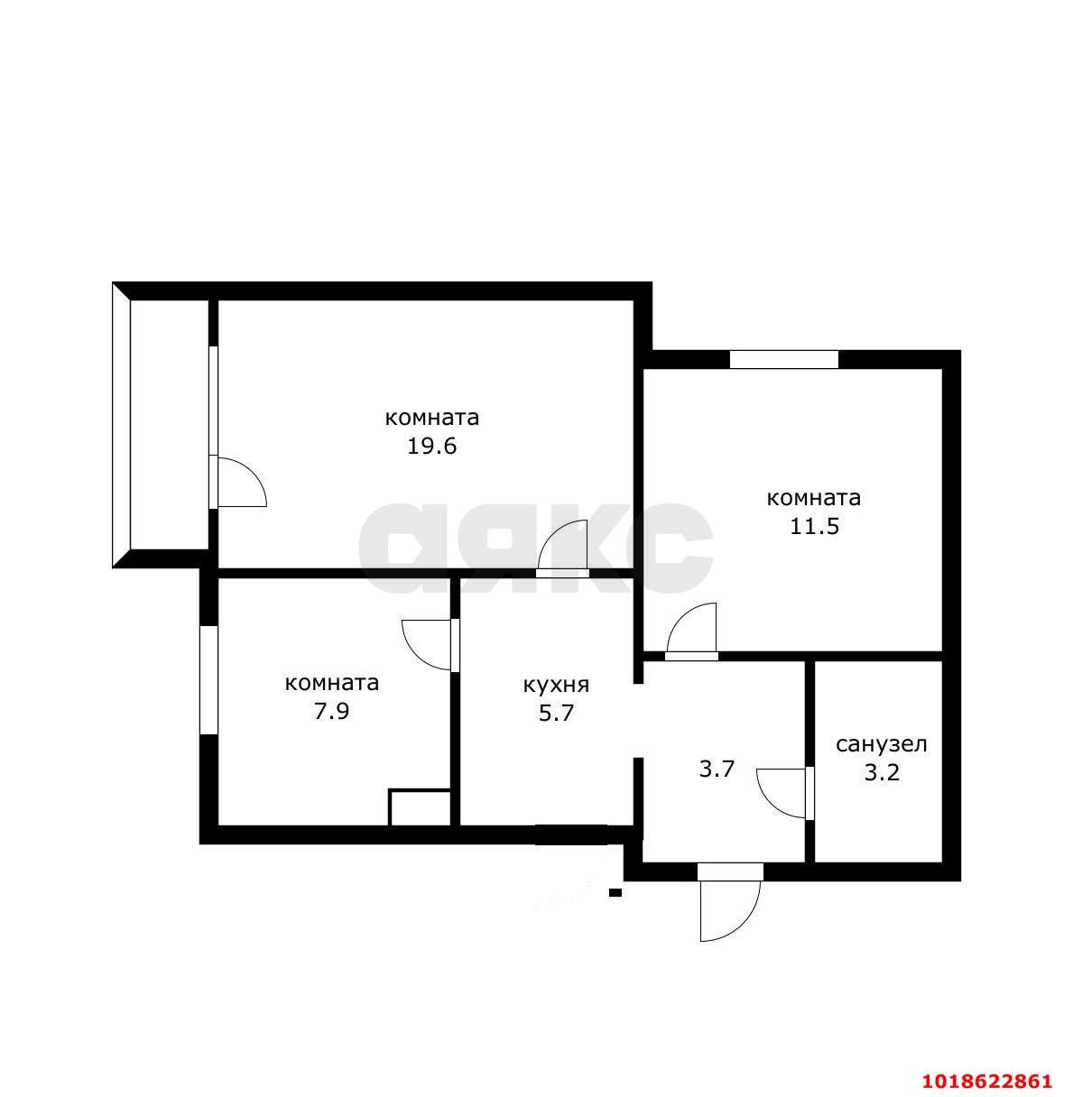 Фото №9: 2-комнатная квартира 51&nbsp;м², 12/12&nbsp;эт. - Краснодар, Карасунский внутригородской округ, мкр. Гидростроителей, ул. имени Дмитрия Благоева, 21/2