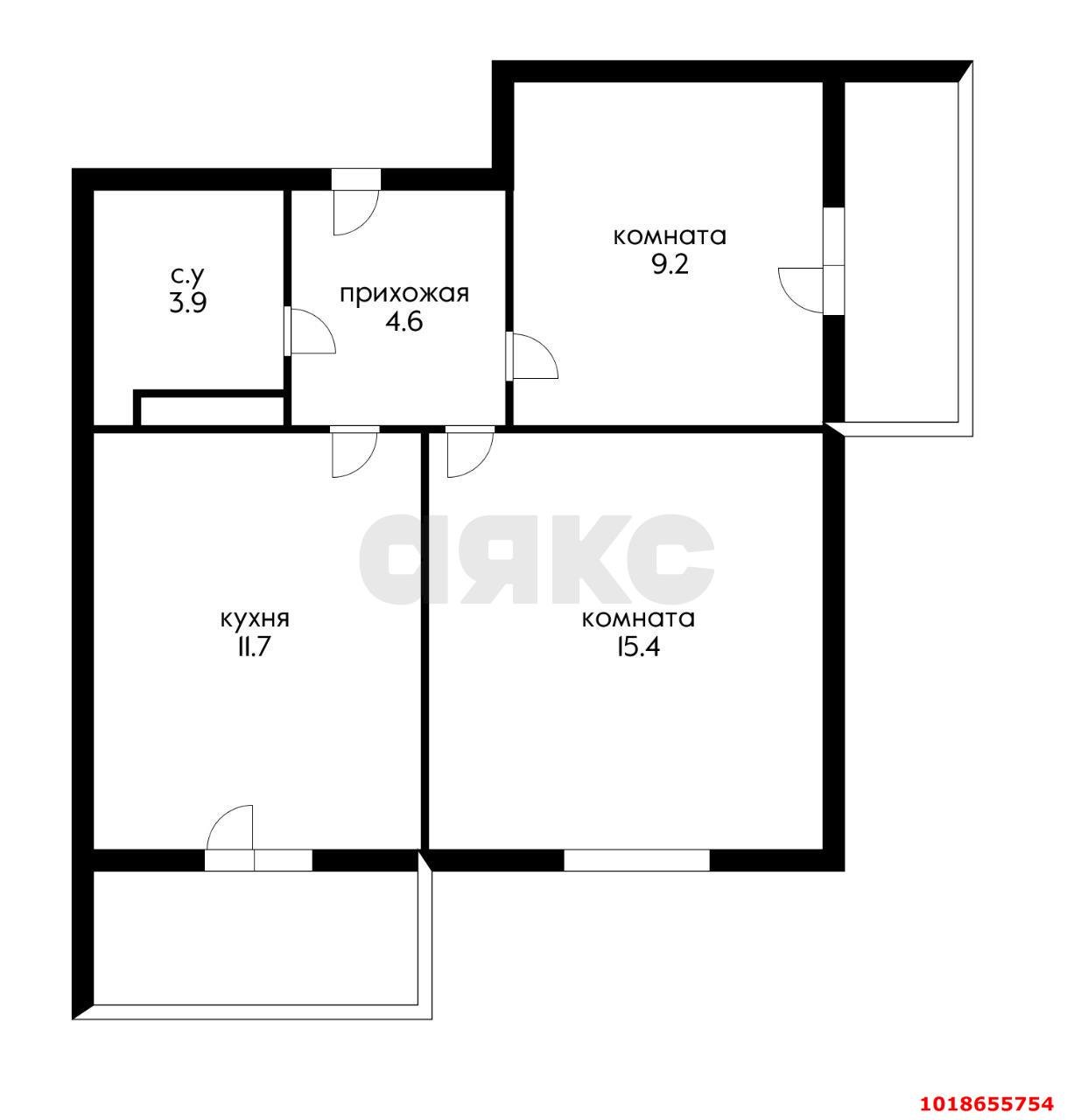 Фото №2: 2-комнатная квартира 55&nbsp;м², 21/24&nbsp;эт. - Краснодар, Прикубанский внутригородской округ, мкр. Парк Победы, ул. Героя Пешкова, 14к5