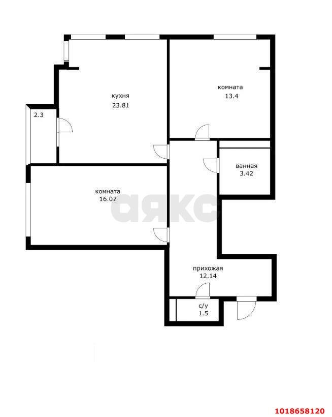 Фото №19: 2-комнатная квартира 70&nbsp;м², 11/17&nbsp;эт. - Краснодар, Центральный внутригородской округ, мкр. Центральный, ул. Митрофана Седина, 51/1