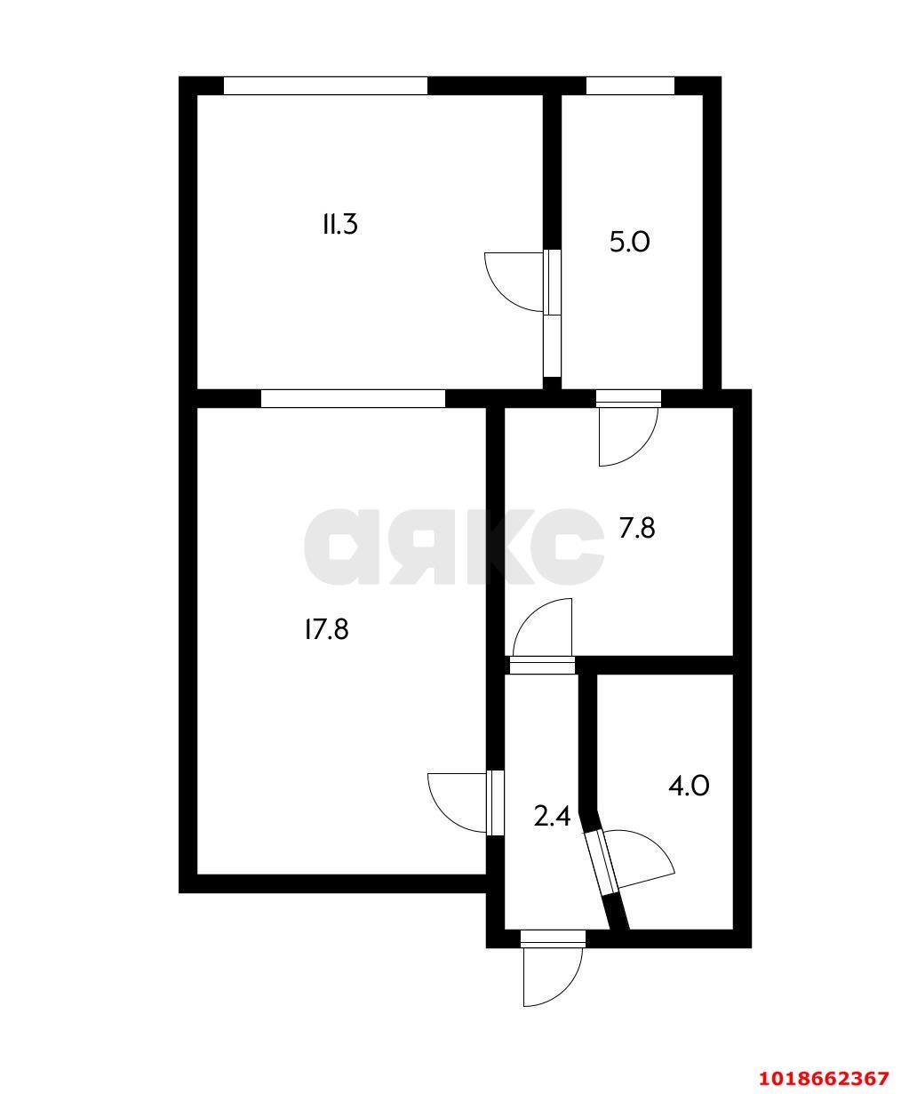 Фото №7: 2-комнатная квартира 48&nbsp;м², 1/5&nbsp;эт. - Яблоновский, ул. Лаухина, 11
