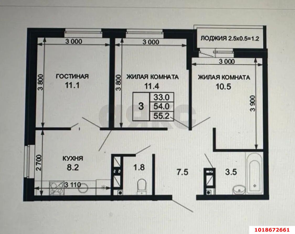 Фото №25: 3-комнатная квартира 56&nbsp;м², 8/16&nbsp;эт. - Краснодар, Прикубанский внутригородской округ, мкр. жилой комплекс Дыхание, ул. Лётчика Позднякова, 2к22