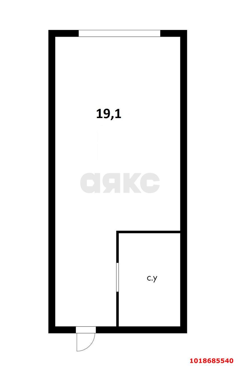 Фото №5: Студия 19&nbsp;м², 1/10&nbsp;эт. - Российский, мкр. Прикубанский внутригородской округ, ул. Бигдая, 8