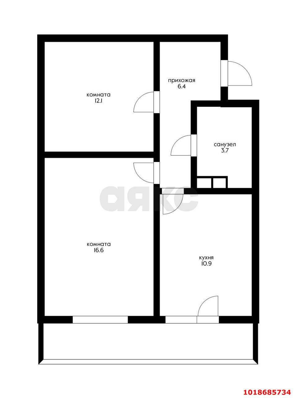 Фото №9: 2-комнатная квартира 49&nbsp;м², 15/18&nbsp;эт. - Краснодар, Карасунский внутригородской округ, мкр. жилой комплекс Трилогия, ул. имени Невкипелого, 24/2к3