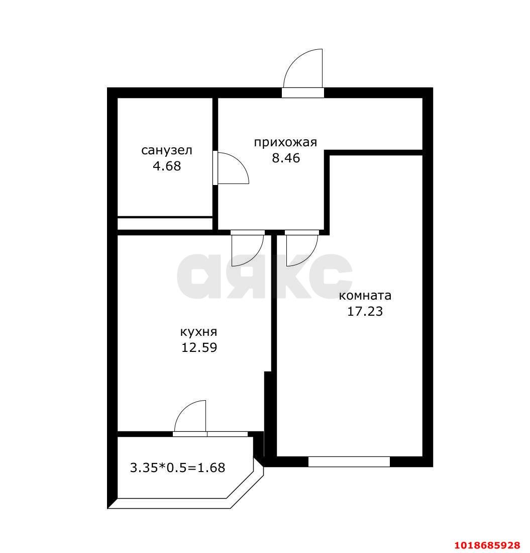 Фото №8: 1-комнатная квартира 45&nbsp;м², 3/19&nbsp;эт. - Краснодар, Прикубанский внутригородской округ, имени Петра Метальникова, мкр. ЖК Лучший, ул. Ростовское шоссе, 30/6к3