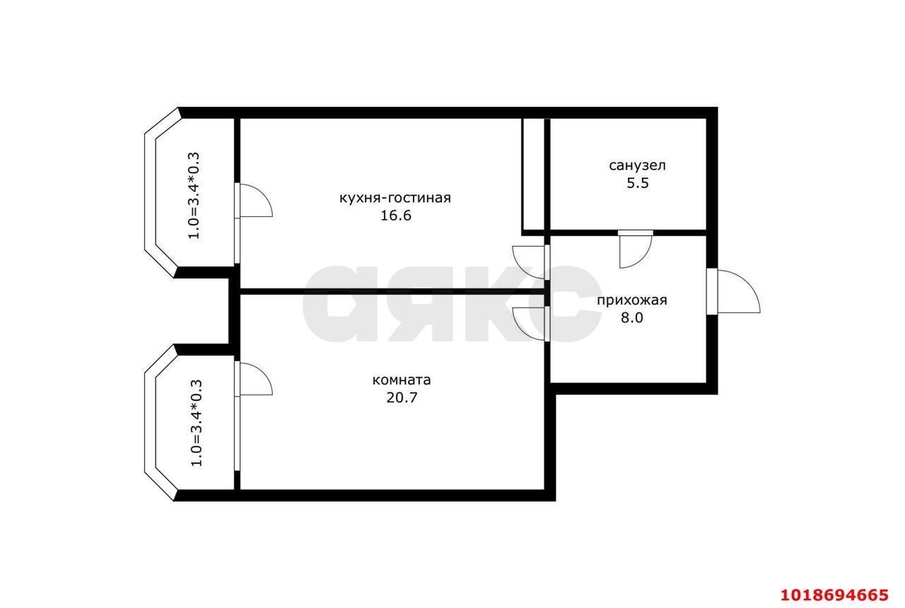 Фото №5: 1-комнатная квартира 58&nbsp;м², 20/23&nbsp;эт. - Краснодар, Центральный внутригородской округ, Покровка, ЖК Дом на Березанской, мкр. Центральный, ул. Березанская, 41