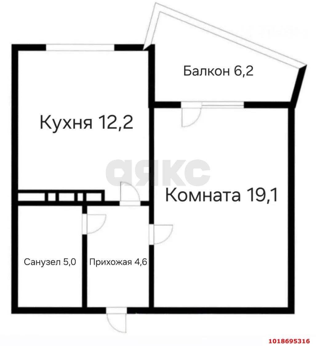 Фото №11: 1-комнатная квартира 40&nbsp;м², 9/16&nbsp;эт. - Краснодар, Прикубанский внутригородской округ, Калинино, Завод Радиоизмерительных Приборов, мкр. квартал Народный, пер. Ленинский, 20/1к10