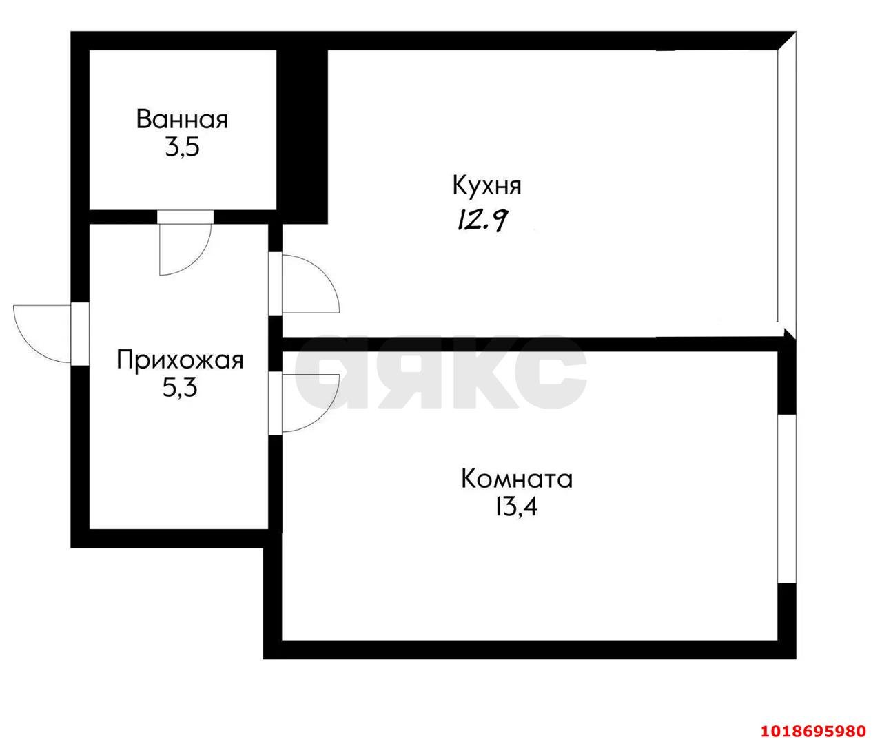Фото №9: 1-комнатная квартира 35&nbsp;м², 3/18&nbsp;эт. - Краснодар, Прикубанский внутригородской округ, мкр. ЖК Самолёт-6, ул. Ивана Беличенко, 92к3