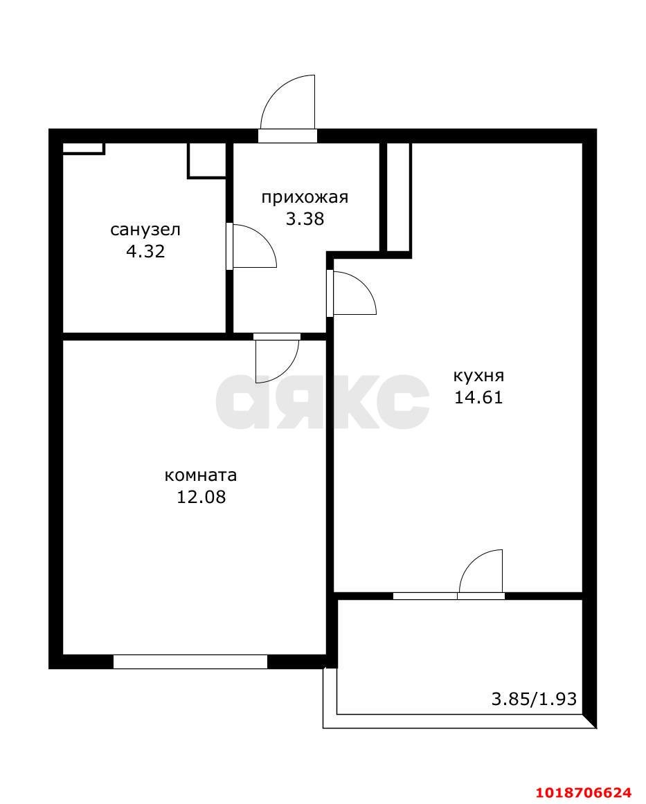 Фото №28: 1-комнатная квартира 37&nbsp;м², 6/9&nbsp;эт. - Краснодар, Прикубанский внутригородской округ, мкр. жилой комплекс Друзья, ул. имени Б.С. Кудухова, 1