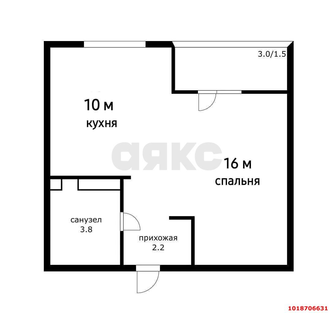 Фото №18: 1-комнатная квартира 35&nbsp;м², 2/9&nbsp;эт. - Краснодар, Прикубанский внутригородской округ, мкр. жилой комплекс Южане, ул. Даниила Смоляна, 65к2