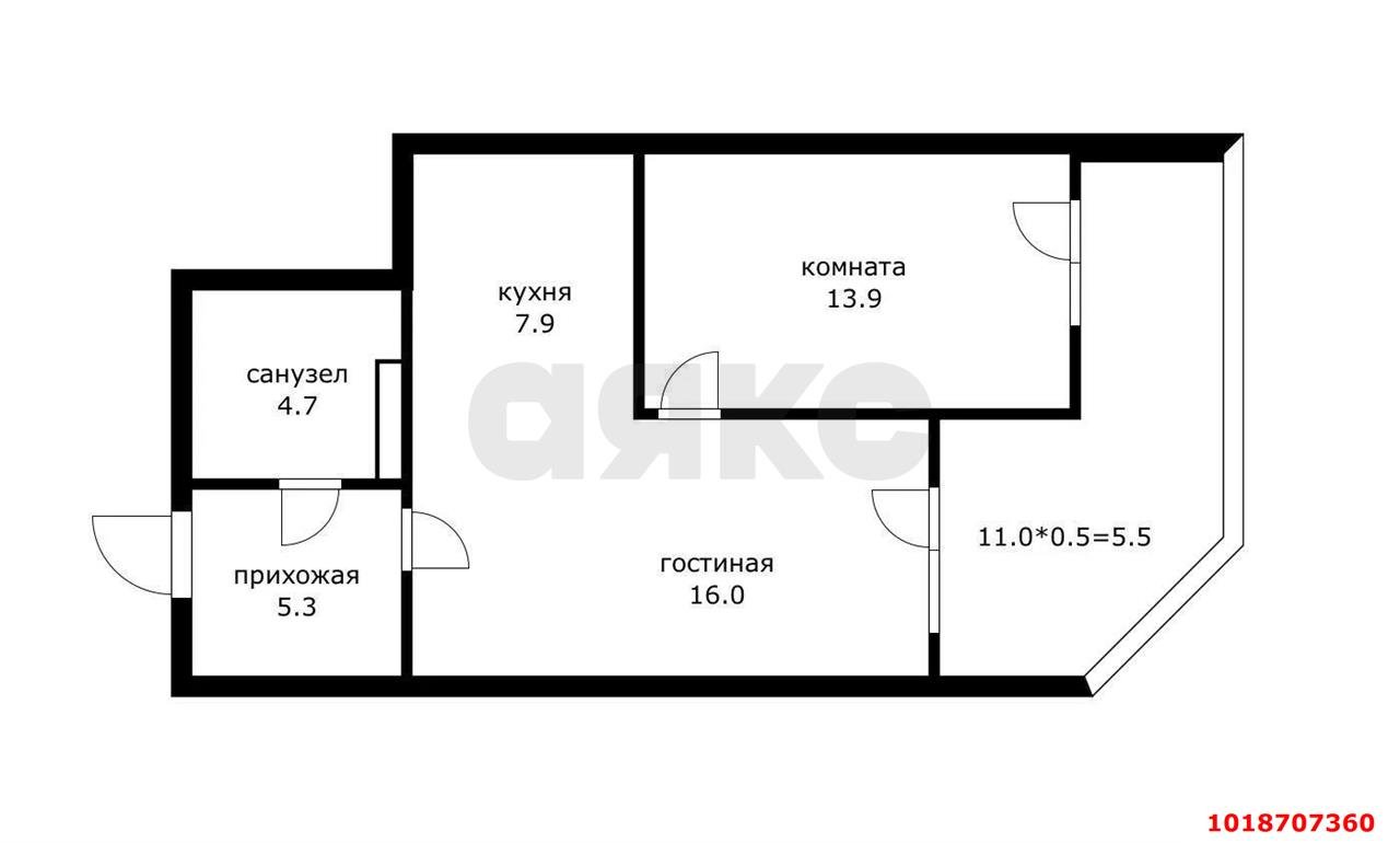 Фото №12: 2-комнатная квартира 59&nbsp;м², 18/24&nbsp;эт. - Краснодар, Прикубанский внутригородской округ, Россинского, мкр. жилой комплекс Титаны, б-р Адмирала Пустошкина, 11/2