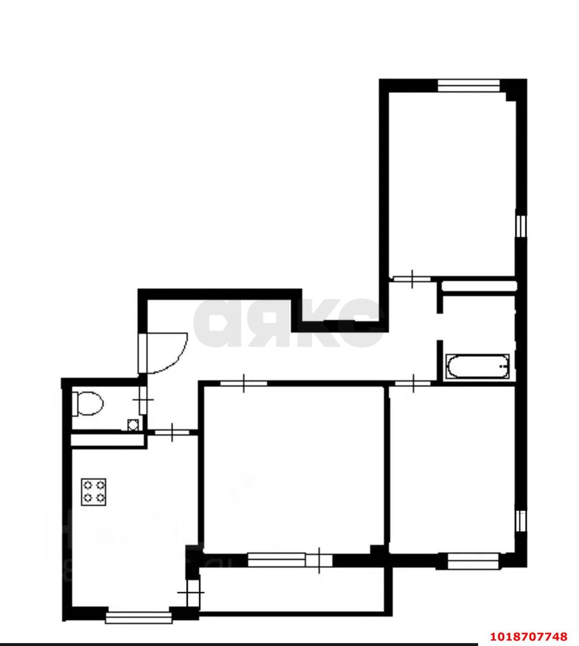Фото №7: 3-комнатная квартира 80&nbsp;м², 1/7&nbsp;эт. - Краснодар, Прикубанский внутригородской округ, мкр. жилой комплекс Европа-Сити, ул. Венецианская, 4