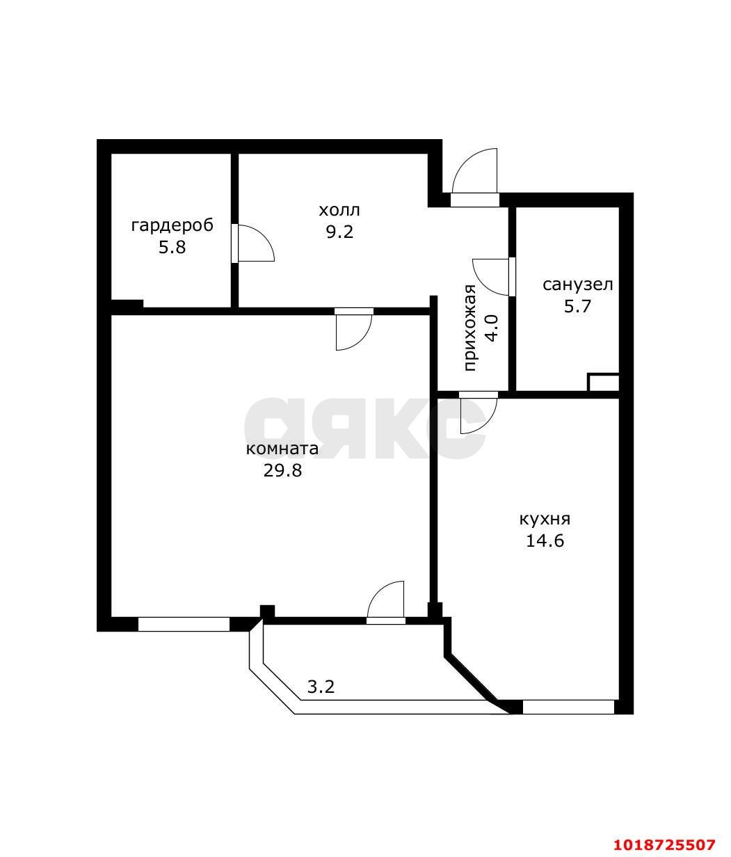 Фото №15: 2-комнатная квартира 71&nbsp;м², 13/16&nbsp;эт. - Краснодар, Западный внутригородской округ, мкр. Центральный, ул. Комсомольская, 13