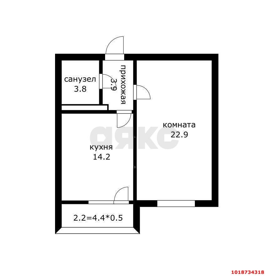 Фото №6: 1-комнатная квартира 48&nbsp;м², 12/17&nbsp;эт. - Краснодар, Карасунский внутригородской округ, Комсомольский, мкр. ЖК Пересвет-Карасунский, ул. Сормовская, 212