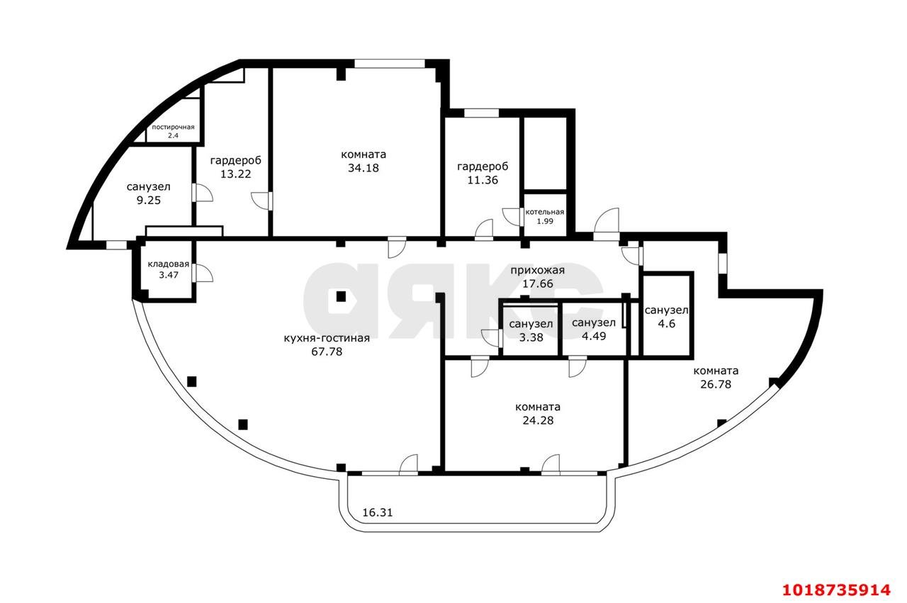Фото №12: 3-комнатная квартира 278&nbsp;м², 3/7&nbsp;эт. - Ольгинка, ул. Приморская, 49