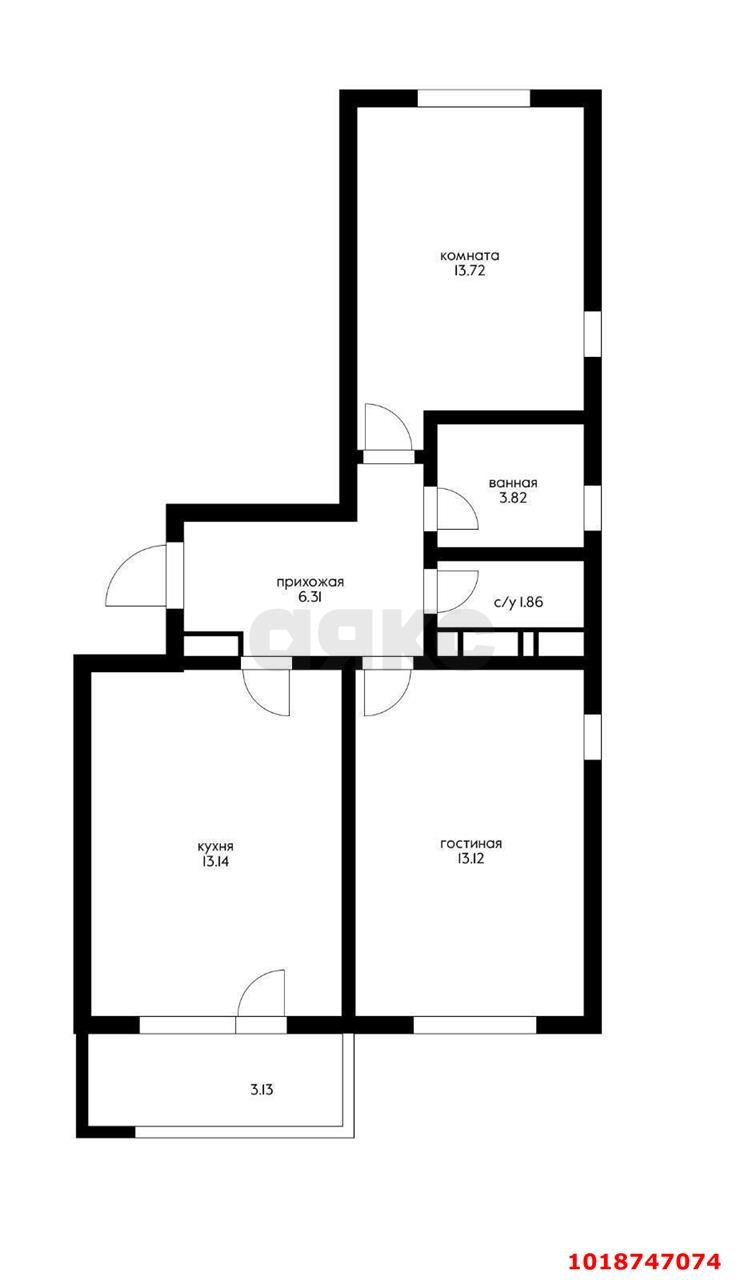 Фото №5: 2-комнатная квартира 51&nbsp;м², 2/9&nbsp;эт. - Краснодар, Прикубанский внутригородской округ, мкр. жилой комплекс Облака, ул. имени Генерала Корнилова, 9к3