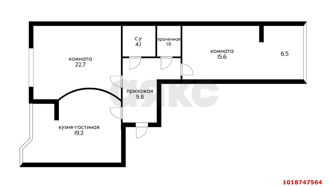 Фото №15: 2-комнатная квартира 75&nbsp;м², 17/17&nbsp;эт. - Краснодар, Прикубанский внутригородской округ, 40 лет Победы, мкр. жилой комплекс Симфония, ул. Российская, 72/2