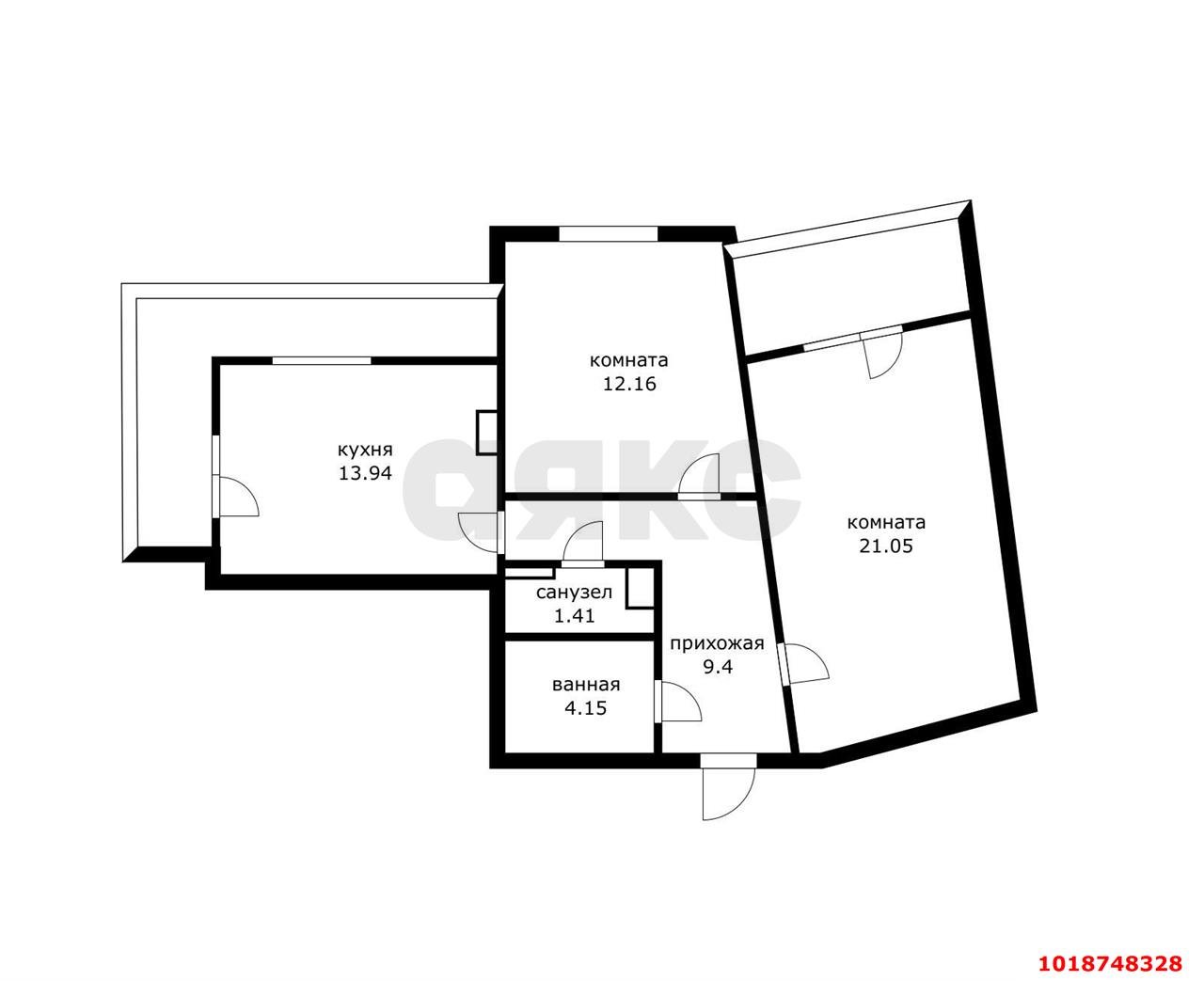 Фото №16: 2-комнатная квартира 70&nbsp;м², 9/16&nbsp;эт. - Краснодар, Центральный внутригородской округ, мкр. Завод Измерительных Приборов, ул. Московская, 59